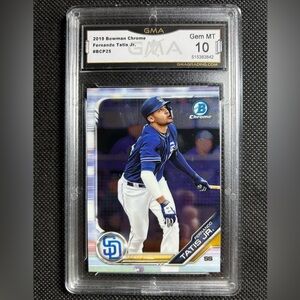 2019 Fernando Tatis Jr. Bowman Chrome Prospects #25 BCP-25 GMA 10 Gem Mint Padre